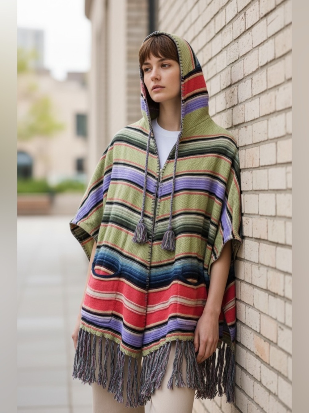 ANTHROPOLOGIE Oversized poncho / cap